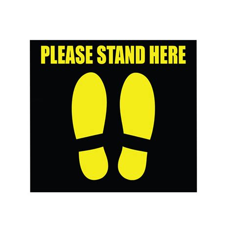 Please Stand Here Circle Directional Mat Floormatshop Commercial