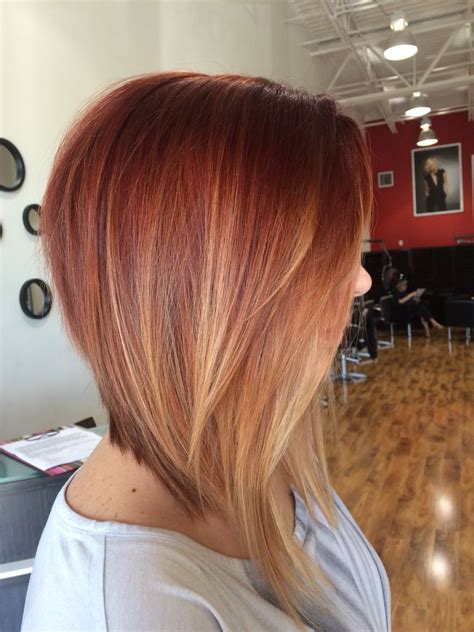 Dramatic Inverted Bob With Red Ombre Gorg Inverted Bob Hairstyles