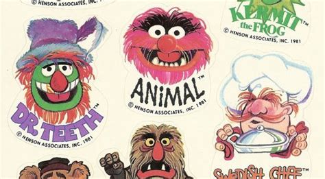 Vintage 1981 Hallmark Muppets Sticker Sheet Swedish Chef