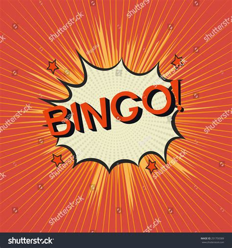 Bingo Comic Speech Bubble Vector Illustration Stock Vector Royalty