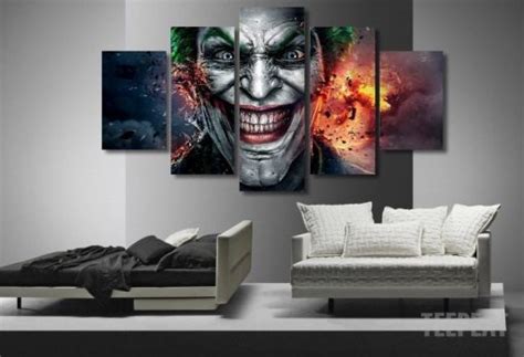 Destructive Joker Dc 5 Panel Canvas Art Wall Decor Canvas Storm