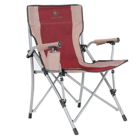 Alpha Camp Heavy Duty Folding Hard Arm Camping Chair