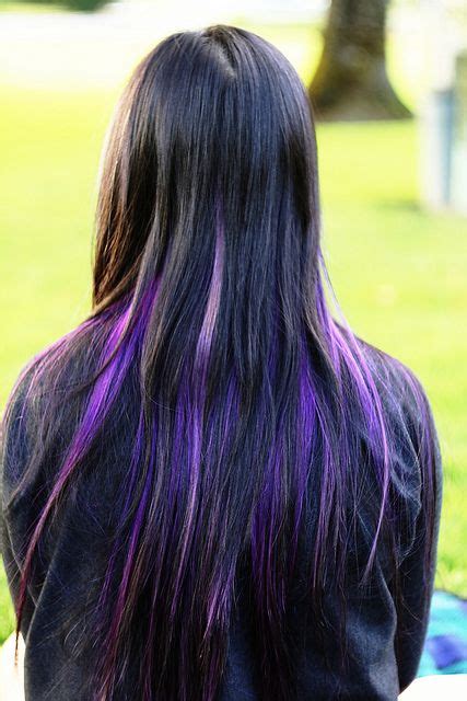 Purple Streaks Hair Styles Long Hair Styles Haircuts For Long Hair