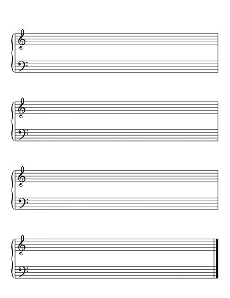 Printable Blank Piano Sheet Music