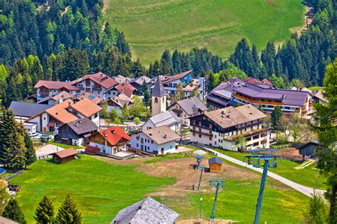 Alpine Village Of Antermoia In Val Badia South Tyrol Alps Of Italy