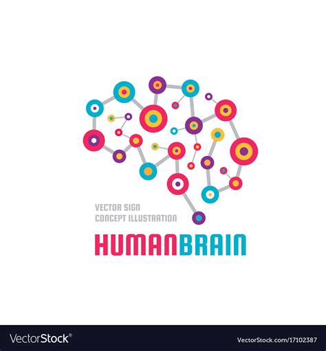 Abstract Human Brain Business Logo Royalty Free Vector
