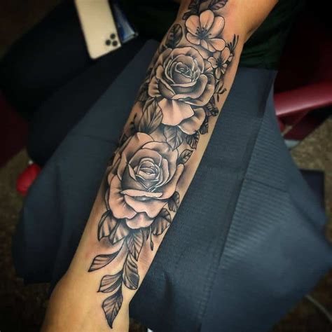 Female Rose Tattoos On Arm Best Design Idea