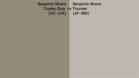 Benjamin Moore Copley Gray Vs Thunder Side By Side Comparison