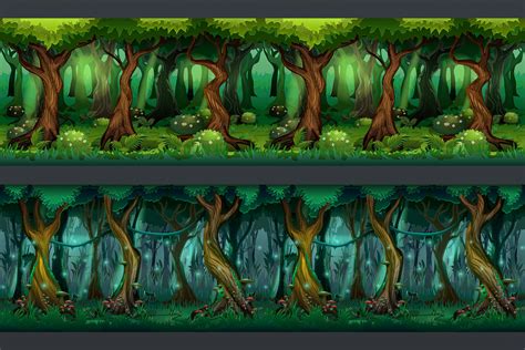 Free Cartoon Forest Game Backgrounds