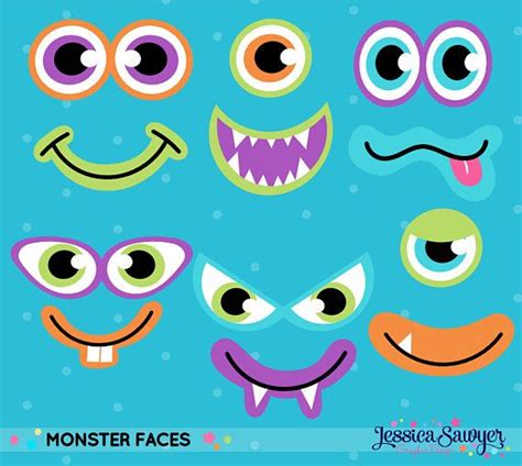 Instant Download Monster Eyes Clipart For Personal Or Etsy In 2021
