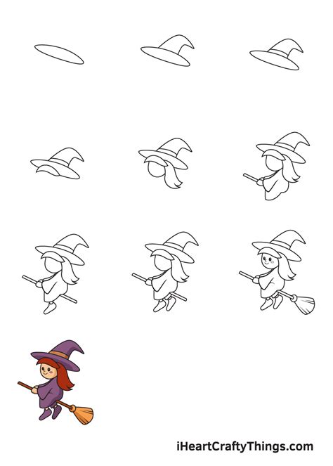 How To Draw A Cute Easy Witch Powell Surprood