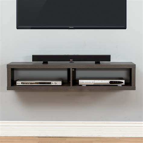 Martin Home Furnishings 48 Shallow Wall Mounted Tv Component Shelf
