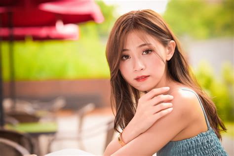 Download Depth Of Field Brunette Model Woman Asian 4k Ultra Hd Wallpaper