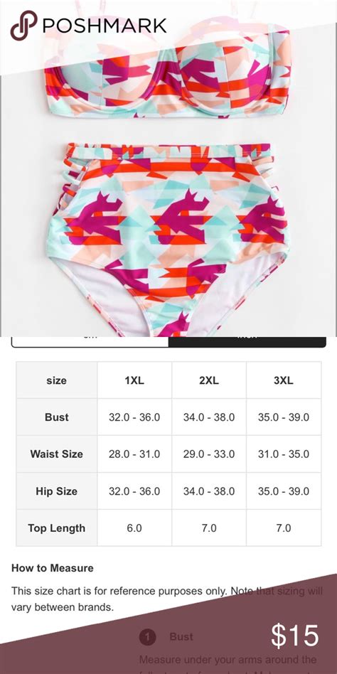 size chart for shein