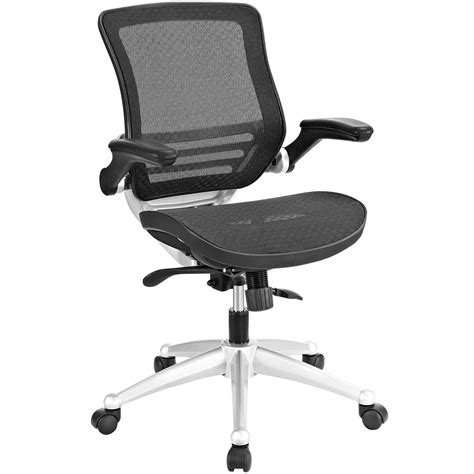 Lumbar feature supports your lower. Edge Modern Ergonomic Mesh Office Chair w/ Padded Vinyl ...