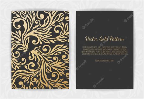 Premium Vector Set Of Black And Gold Templates