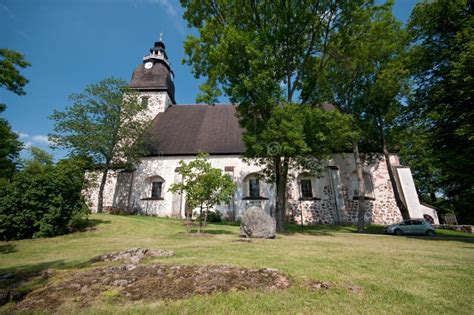 Schloss Und Kirche In Turku Finnland Stockbild Bild Von Gras Haus