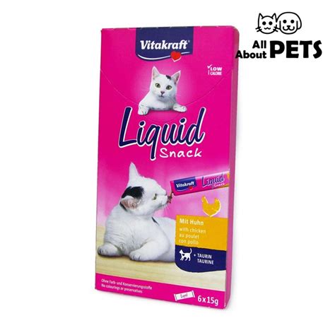Vitakraft Liquid Snack With Chicken For Cat 15g X 6pcs Exp2023 09