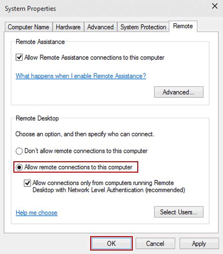 How To Enable Allow Remote Connection In Windows 10