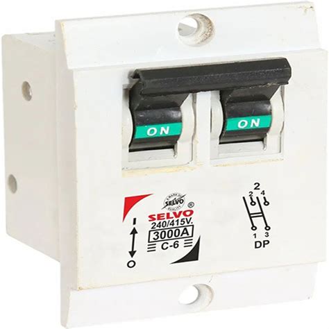 White Selvo C 6a Double Pole Modular Mounted Mini Mcb At Best Price In