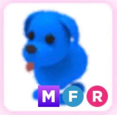 Adopt Me Roblox Fly Ride Mega Neon Blue Dog Mfr Pets Drawing