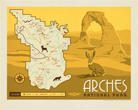 Arches Map 8 X10 Print Made In The Usa