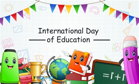 International Day Of Education On 24th Of January Greeting Vector