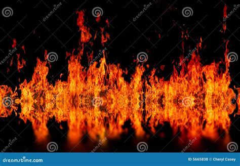 Fire Burning On Water Stock Illustration Illustration Of Danger 5665838