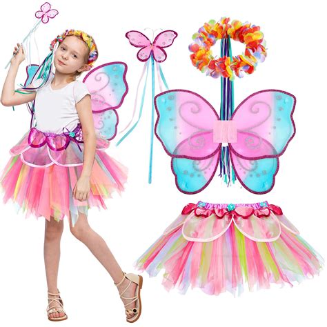 Spooktacular Creations Pink Rainbow Fairy Princess Costume For Girls