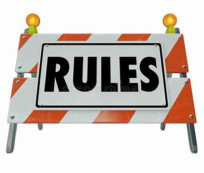 Rules Sign Laws Barricade Guidelines Compliance Word