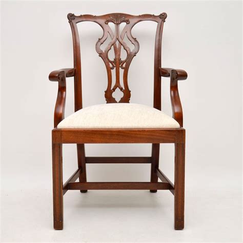 Set Of 12 Antique Chippendale Style Mahogany Dining Chairs Marylebone