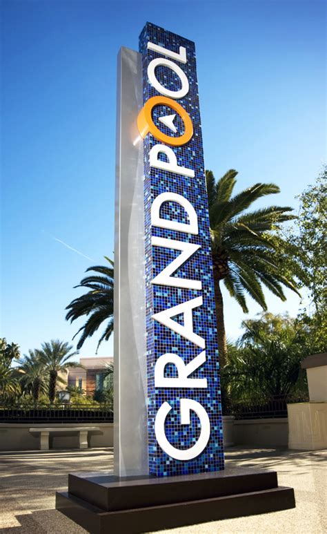 Mgm Grand Las Vegas Grand Pool Signage Program On Behance Monument