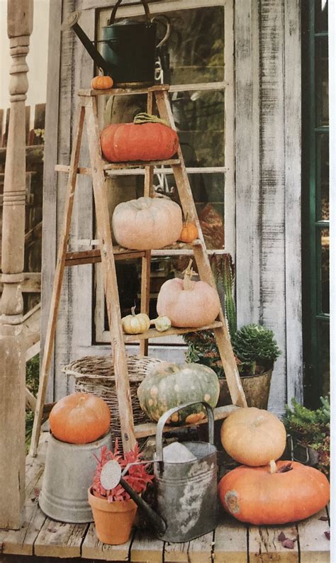 Pumpkin Ladder Fall Diy Pumpkin Fall Recipes