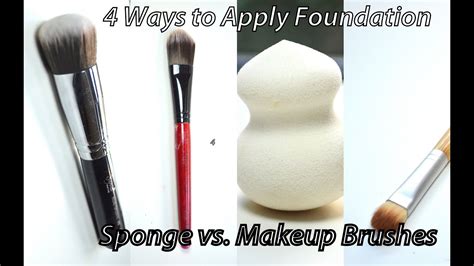 How To Apply Foundation 4 Ways And Sponge Vs Makeup Brushes Youtube