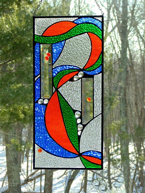 Abstract Ribbon Panel Delphi Artist Gallery Stained Glass Window Panel Abstract Stained