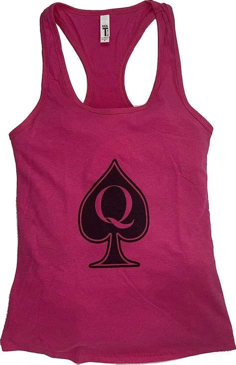 Queen Of Spades Shirt With QoS Symbol Tank Pink S Amazon Co Uk Fashion