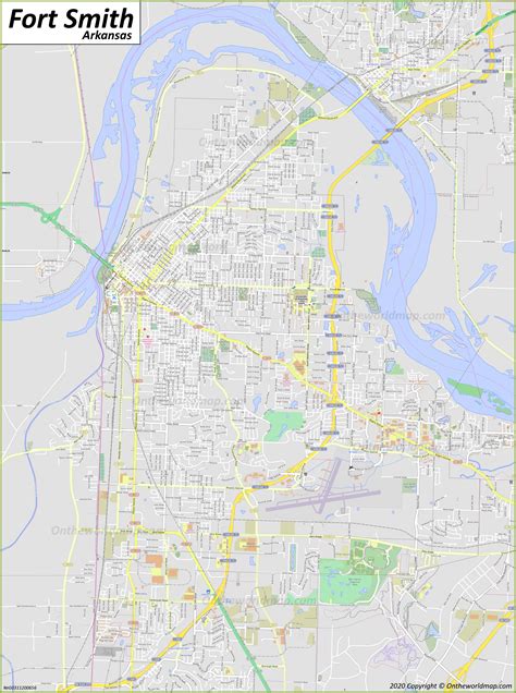 Fort Smith Map Arkansas Us Maps Of Fort Smith