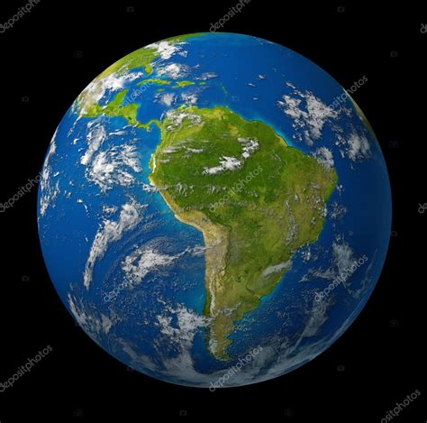 Planeta Terra Mostrando A América Do Sul — Fotografias De Stock