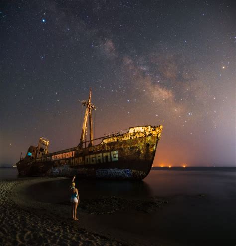 Twan Milky Way Above The Shipwreck Dimitrios