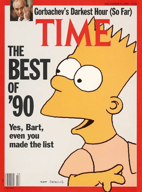 Bart Simpson 90 Years Of Time Cover Stars The Celebrities Who