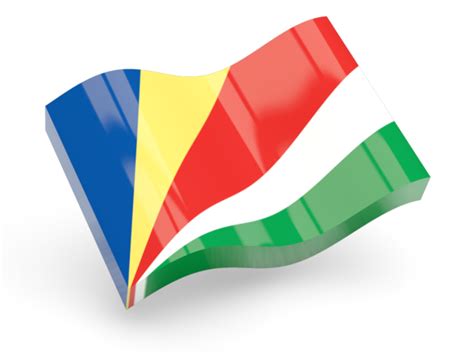 Glossy Wave Icon Illustration Of Flag Of Seychelles