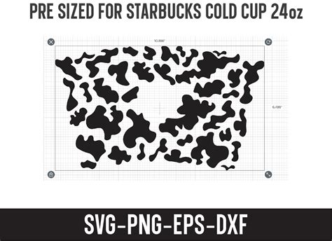 Cow Print Seamless Full Wrap Svg Black Cow Print Pattern Wrap Etsy Canada