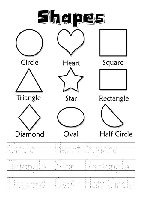 Help kids learn the names and practice drawing 13 different shapes with these free shape worksheets perfect for preschool, prek, kindergarten, and first grade kids. English Worksheets for Children with Vocabulary Test | Learning Printable