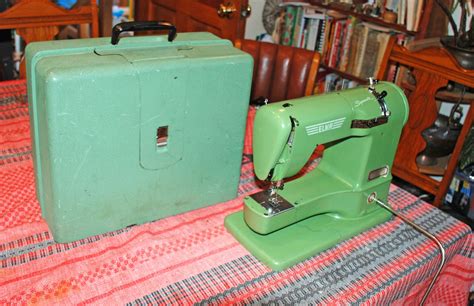 Elna Supermatic 722010 Vintage Sewing Machine Green With Case Etsy Canada