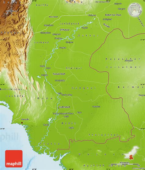 Physical Map of Sind