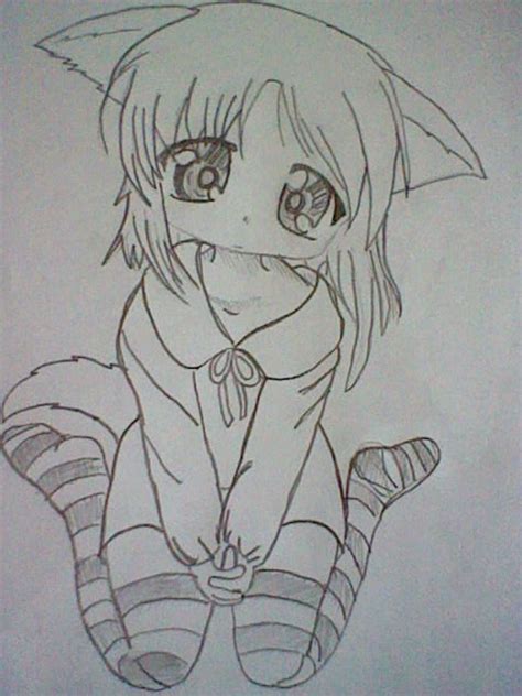 Anime Neko Drawing Genomsub