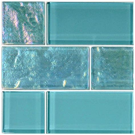 Artistry In Mosaics Twilight Series Glass Tile Turquoise Mixed