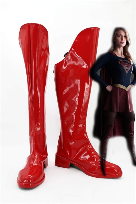 Cbs Tv Supergirl Kara Danvers Cosplay Prop Shoes Rain Boots Jackboots