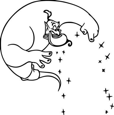 Coloring Pages Aladdin Coloring Pages Free Genie Aladdin Coloring