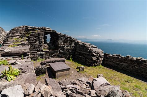 Skellig Michael Unesco World Heritage Site Kerry Ireland Stock Photo